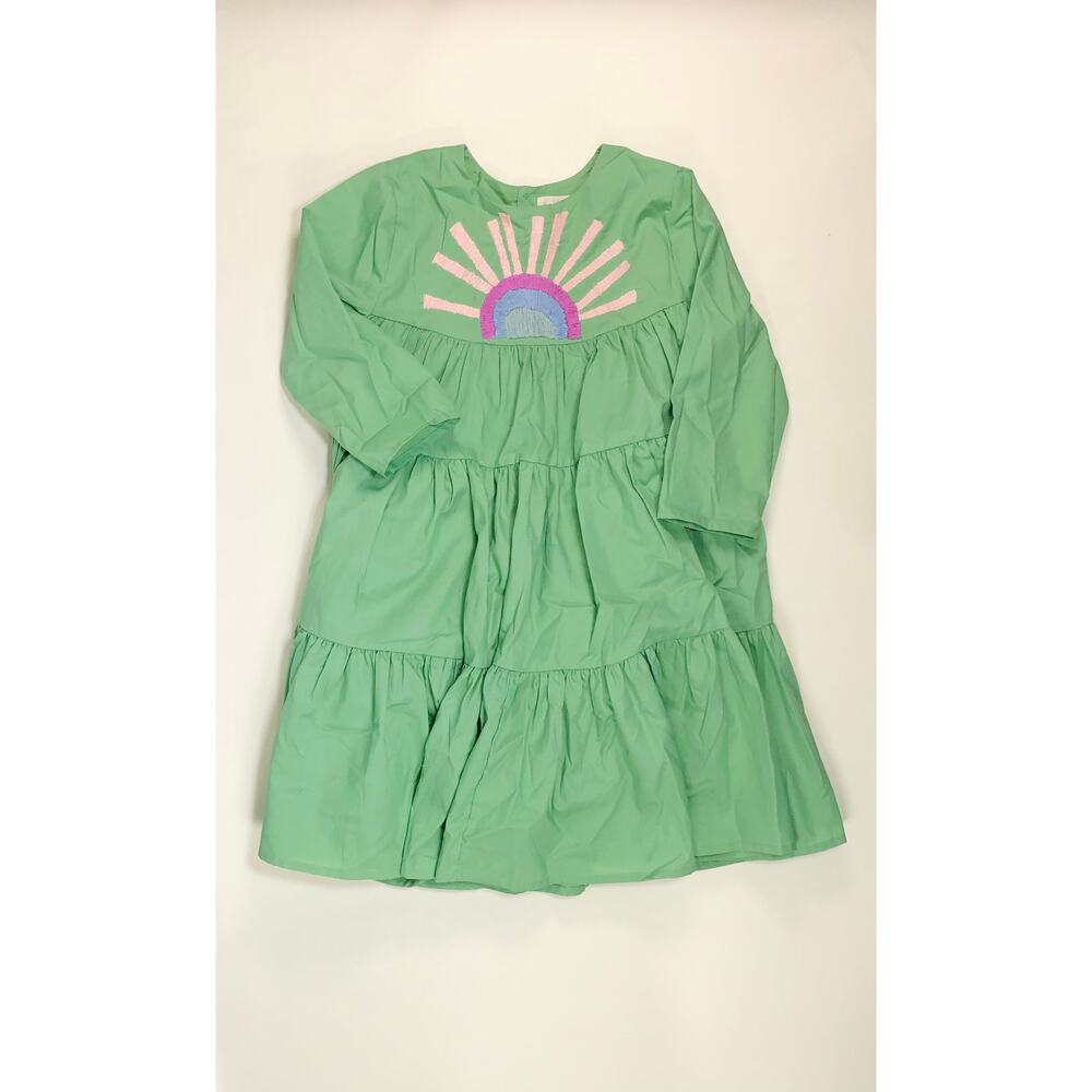 EVERBLOOM GREEN BOHO GIRLS DRESS SIZE 5/6